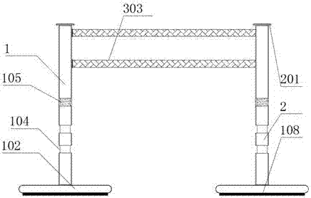 Guard bar device for power construction