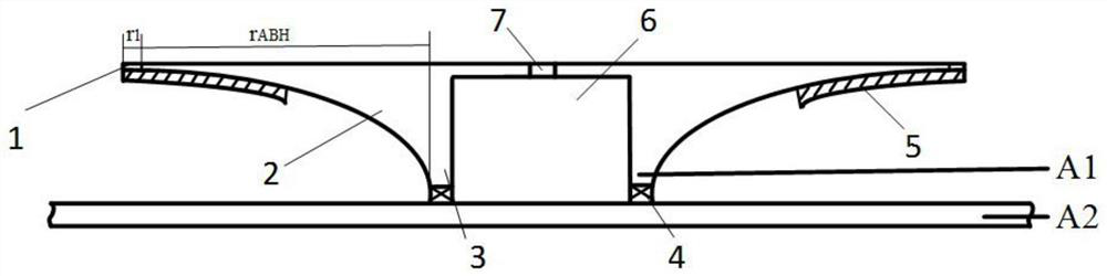 An acoustic black hole vibration and noise reduction device