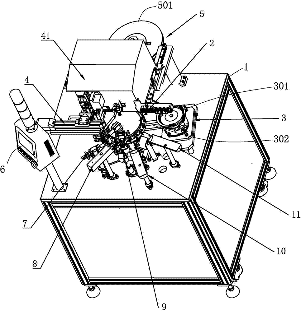 Full-automatic assembling device of puncture connector
