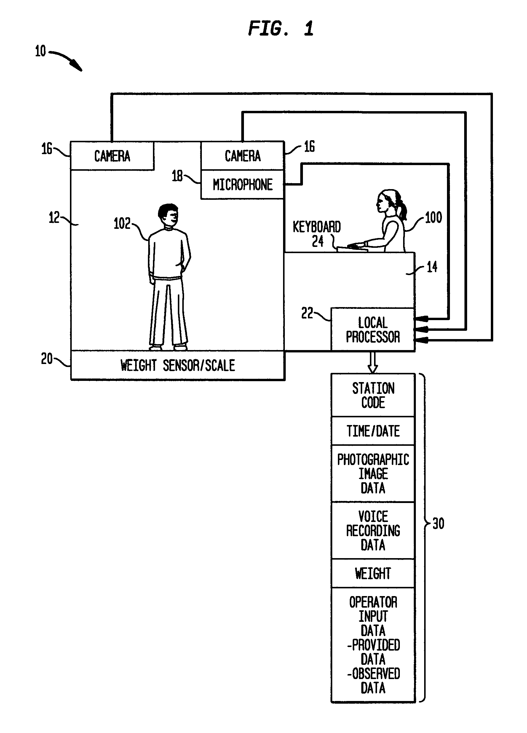 Biometric data collection and storage system