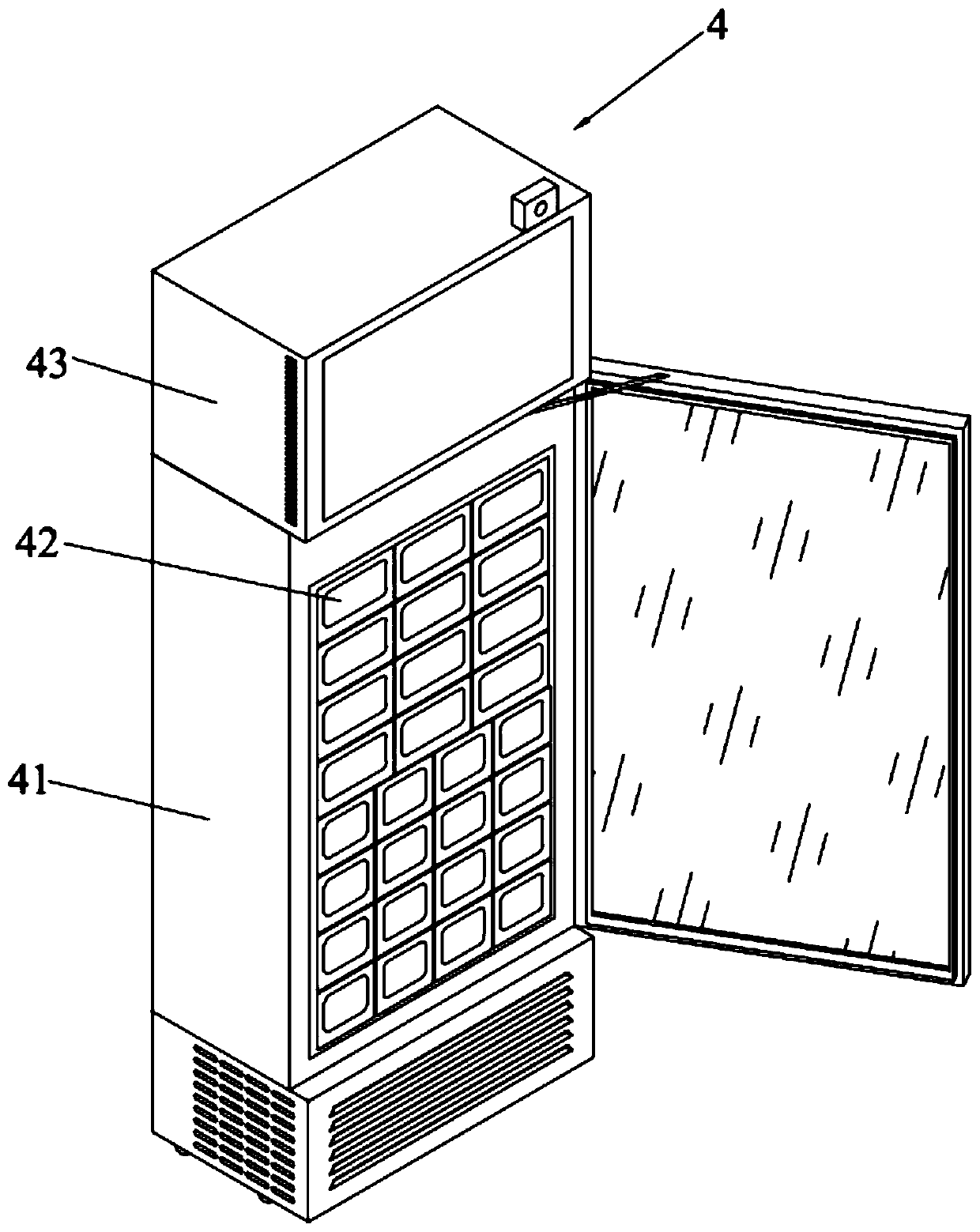 Cold chain distribution system and method for distributing or selling products and low-temperature milk by using cold chain distribution system