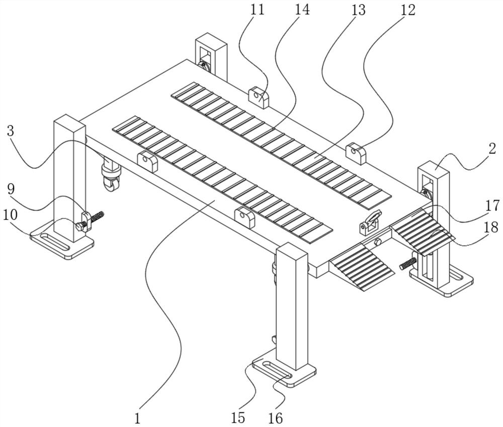 Four-column parking lifting machine convenient to transport, load and unload