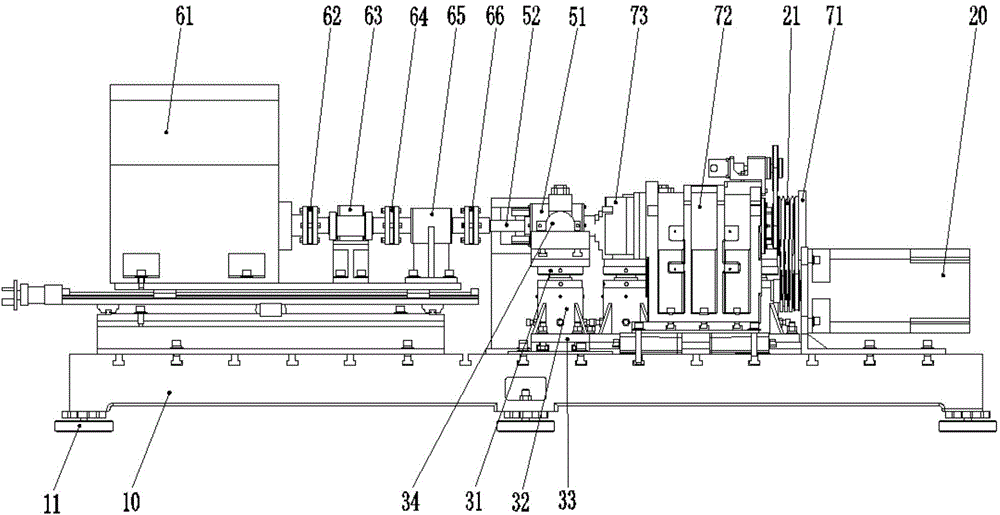 Reliability loading testing device and method for main shaft of numerically controlled lathe