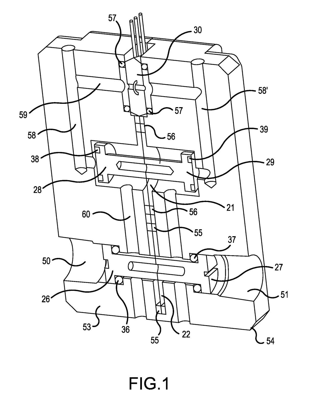 Differential pressure transducer assembly with overload protection