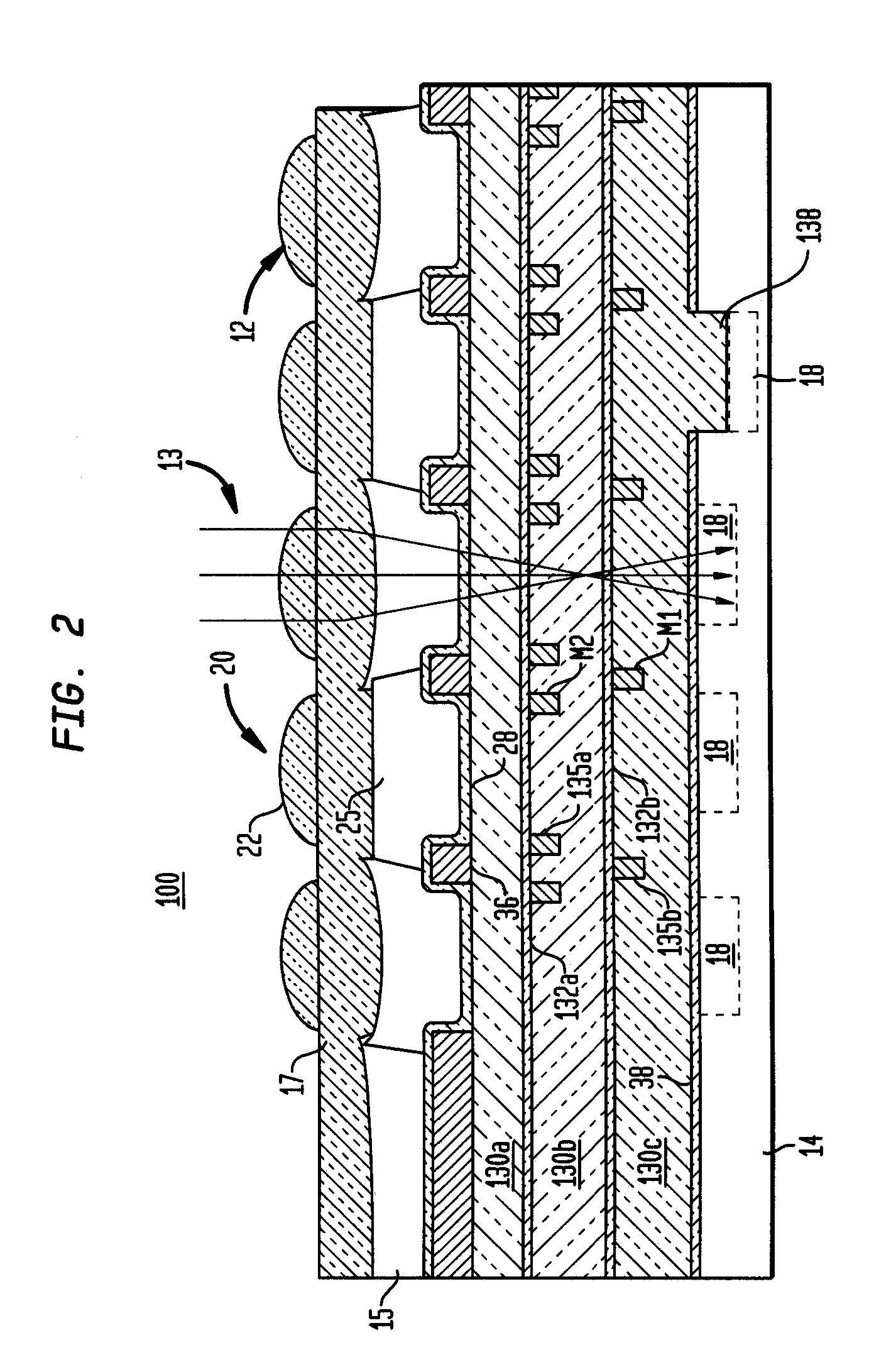 CMOS imager with Cu wiring and method of eliminating high reflectivity interfaces therefrom