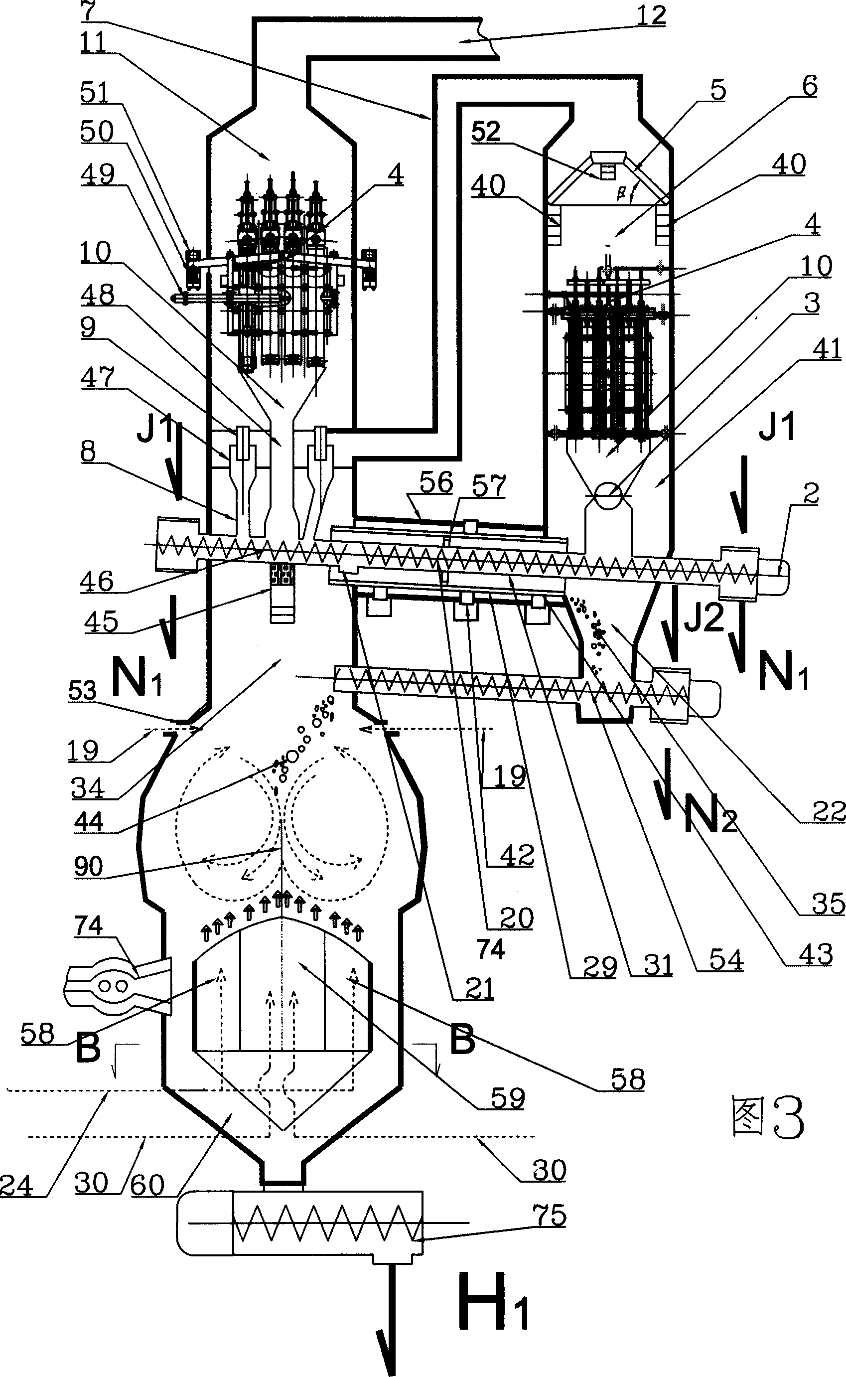 Solid-liquid treating machine and its heating system