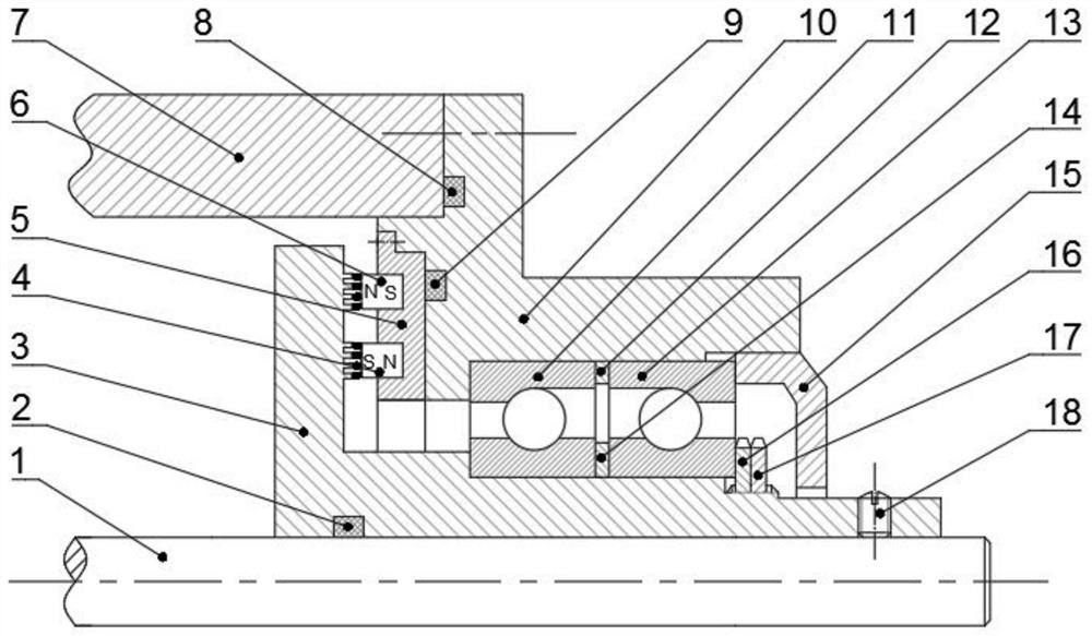 A modular magnetic liquid sealing device