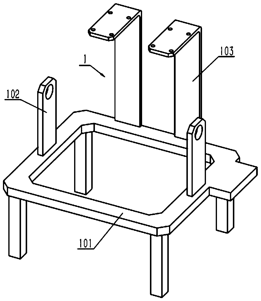 Concrete pouring device and pouring method