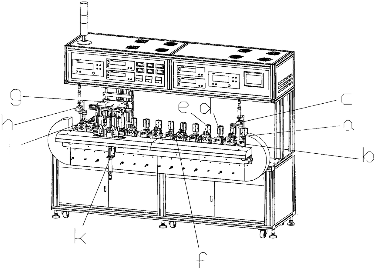 A fully automatic power cord comprehensive testing machine