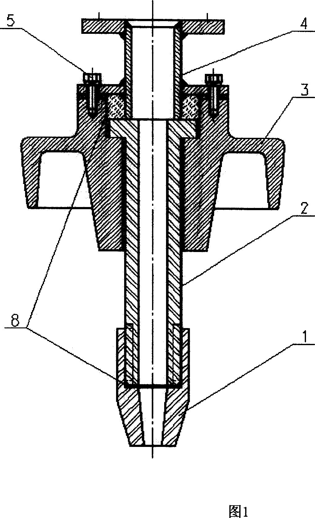 Cathode roasting furnace gas burner nozzle