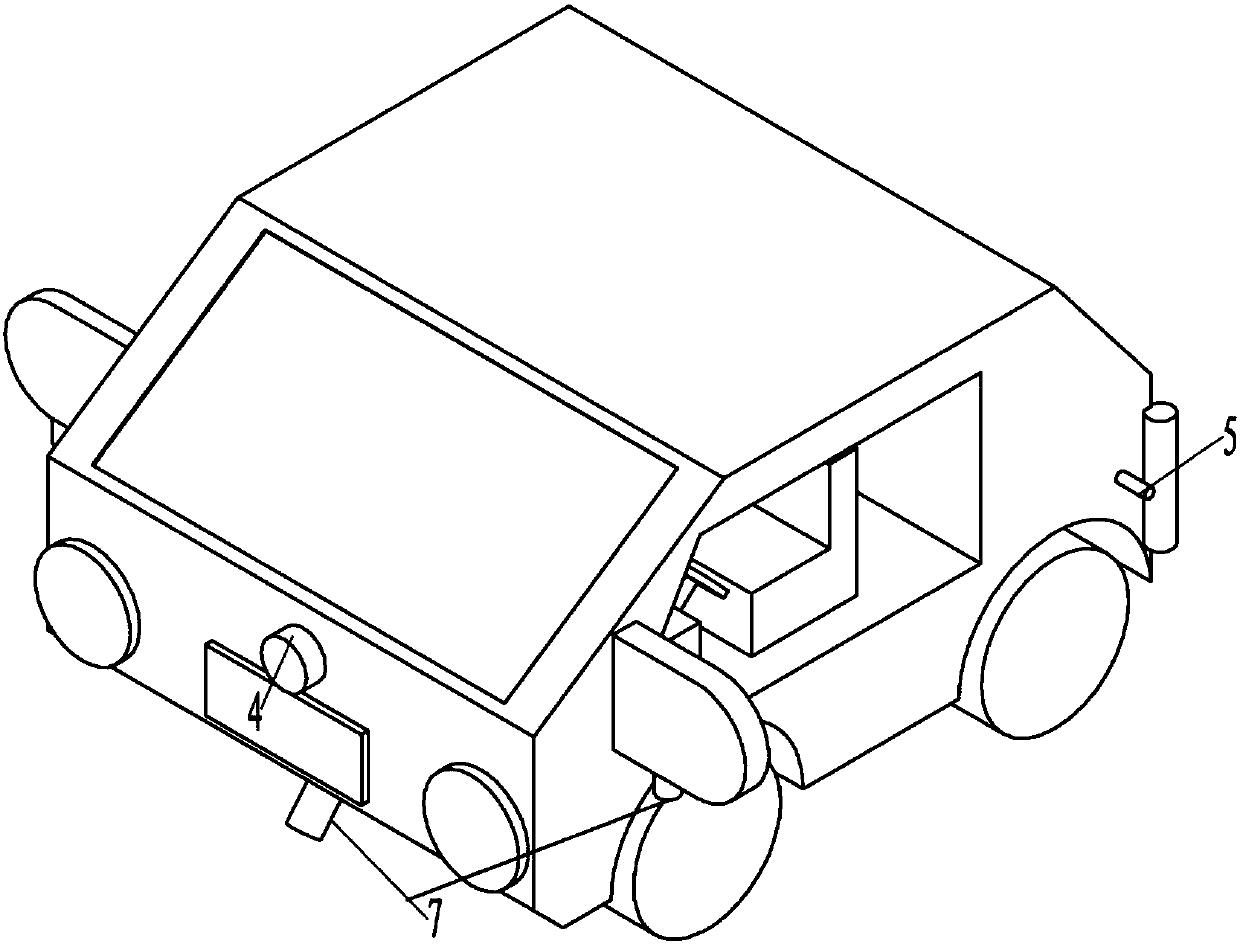 Blind area intelligent auxiliary vehicle-mounted system applied to commercial vehicle