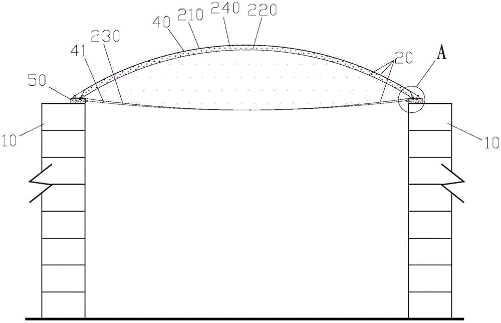 Large-span membrane structure roof