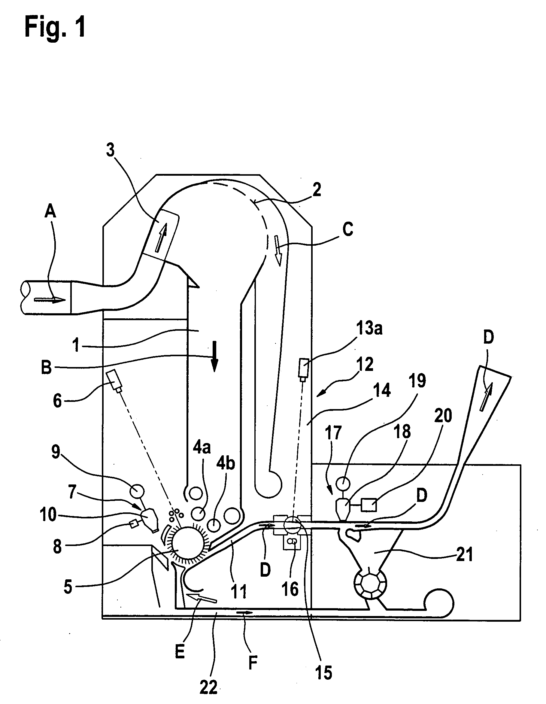 Apparatus in spinning preparation for separating foreign objects at conveying equipment for fibre material