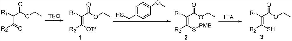 Preparation method of sulfydryl alkenyl ester compound