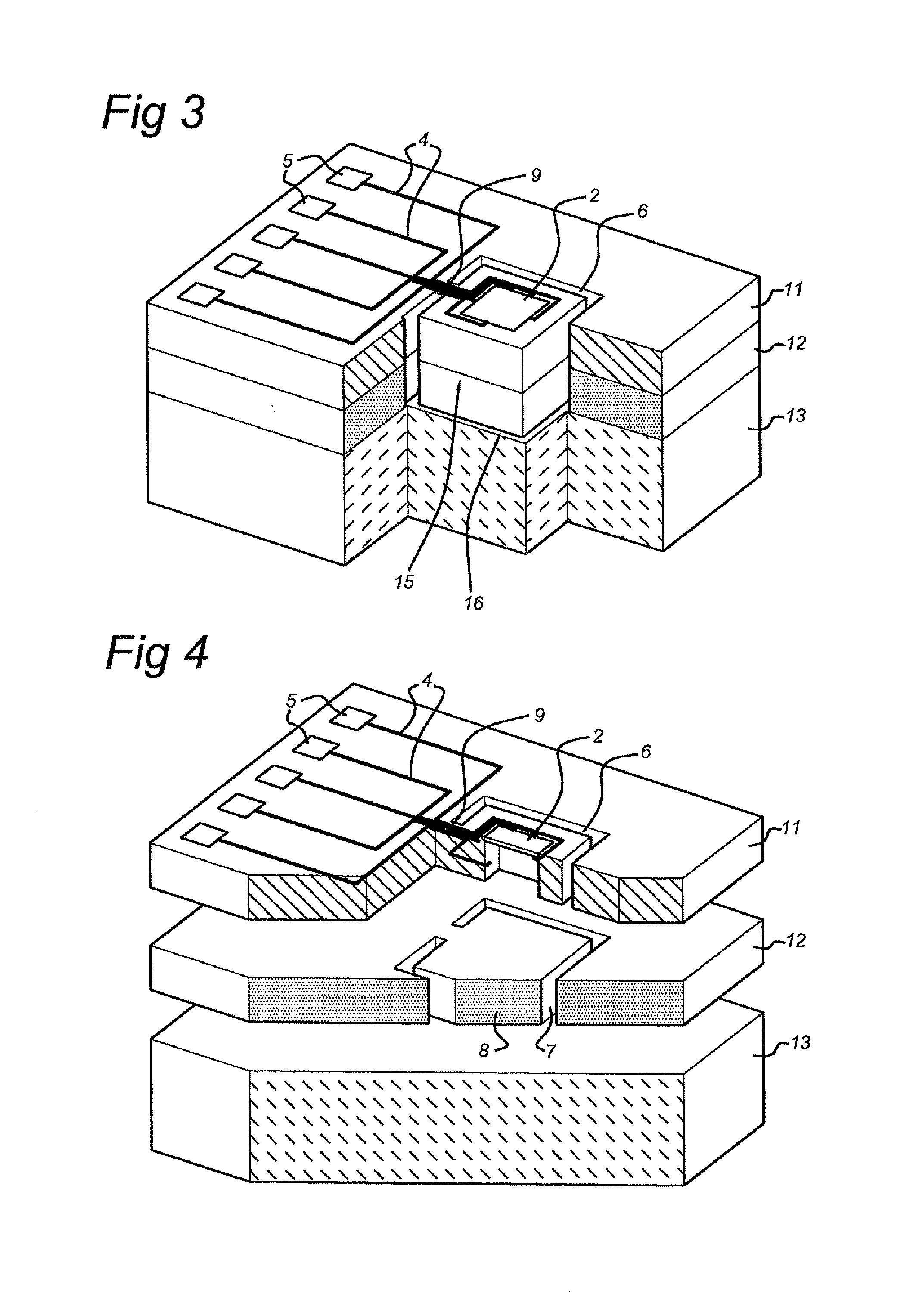 Sensor element and sensor assembly provided with a casing