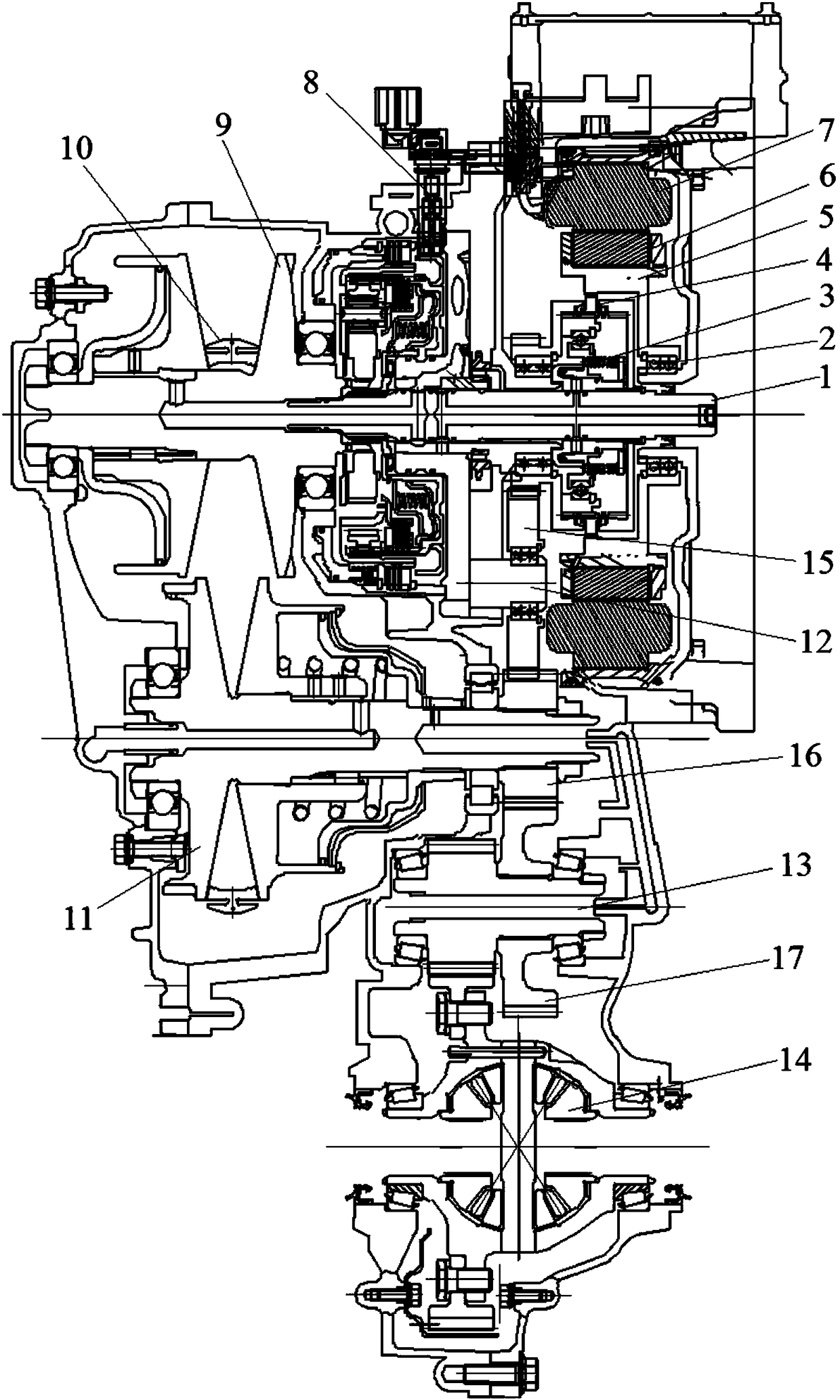 Hybrid-power stepless speed changing system