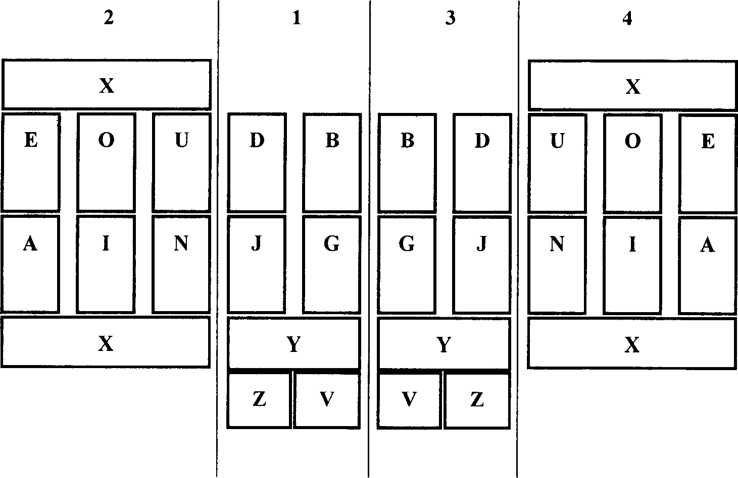 Method for single click and multiple key combining click mixing input Chinese and English and keyboard
