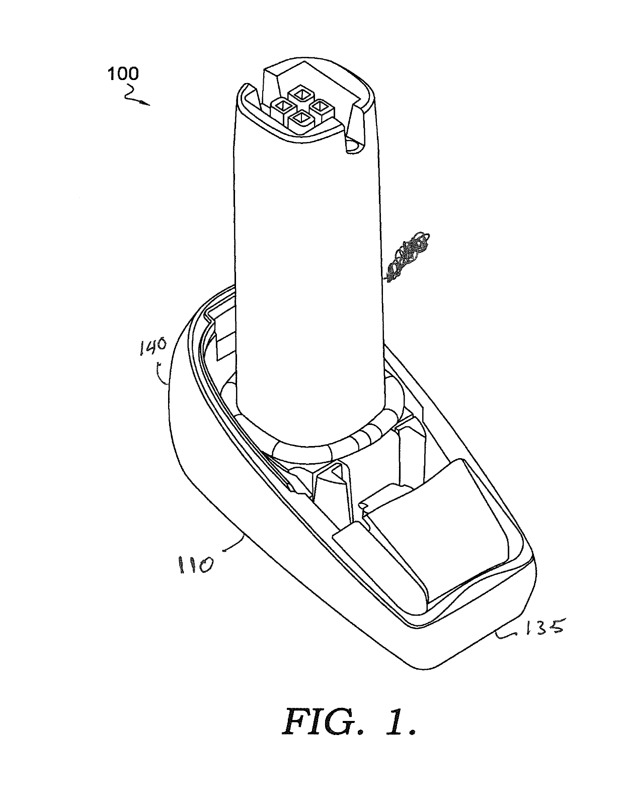 Battery pack with secure-locking mechanism and shock absorbing system with easy insertion mode