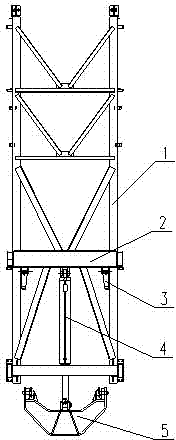 Anti-fall control device for tower crane lifting