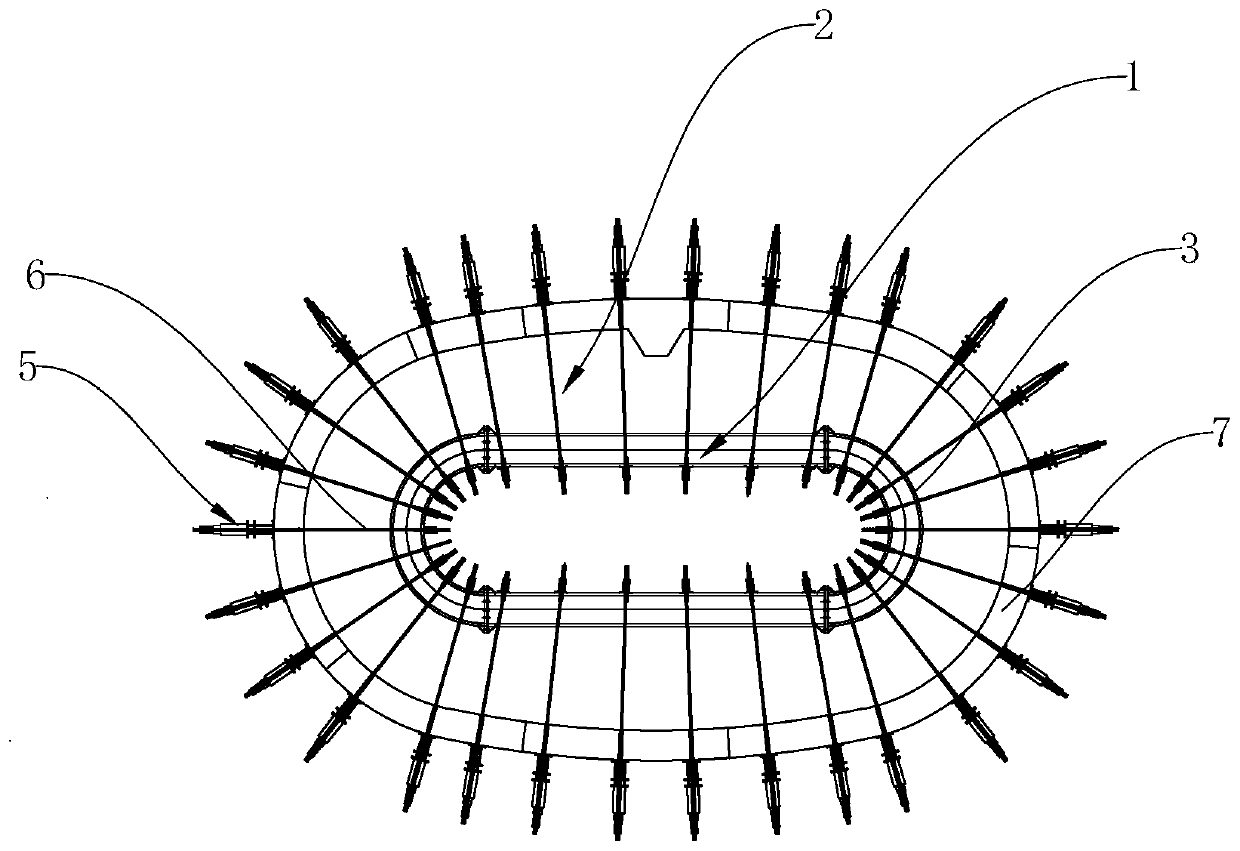 Loading device and method for horizontal tension test for quasi-rectangular shield segment