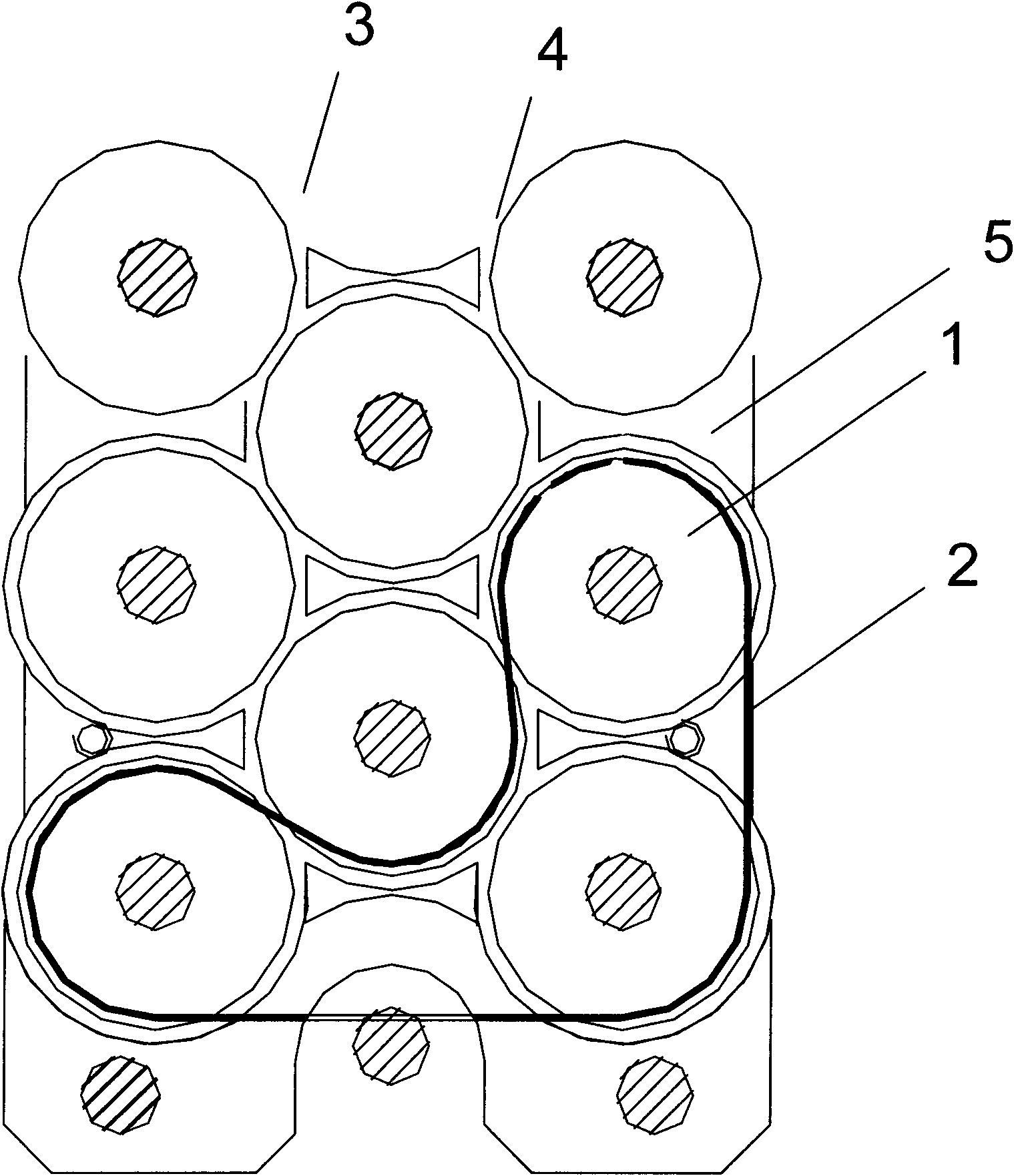 Flexible film transmission and guide device of film processor