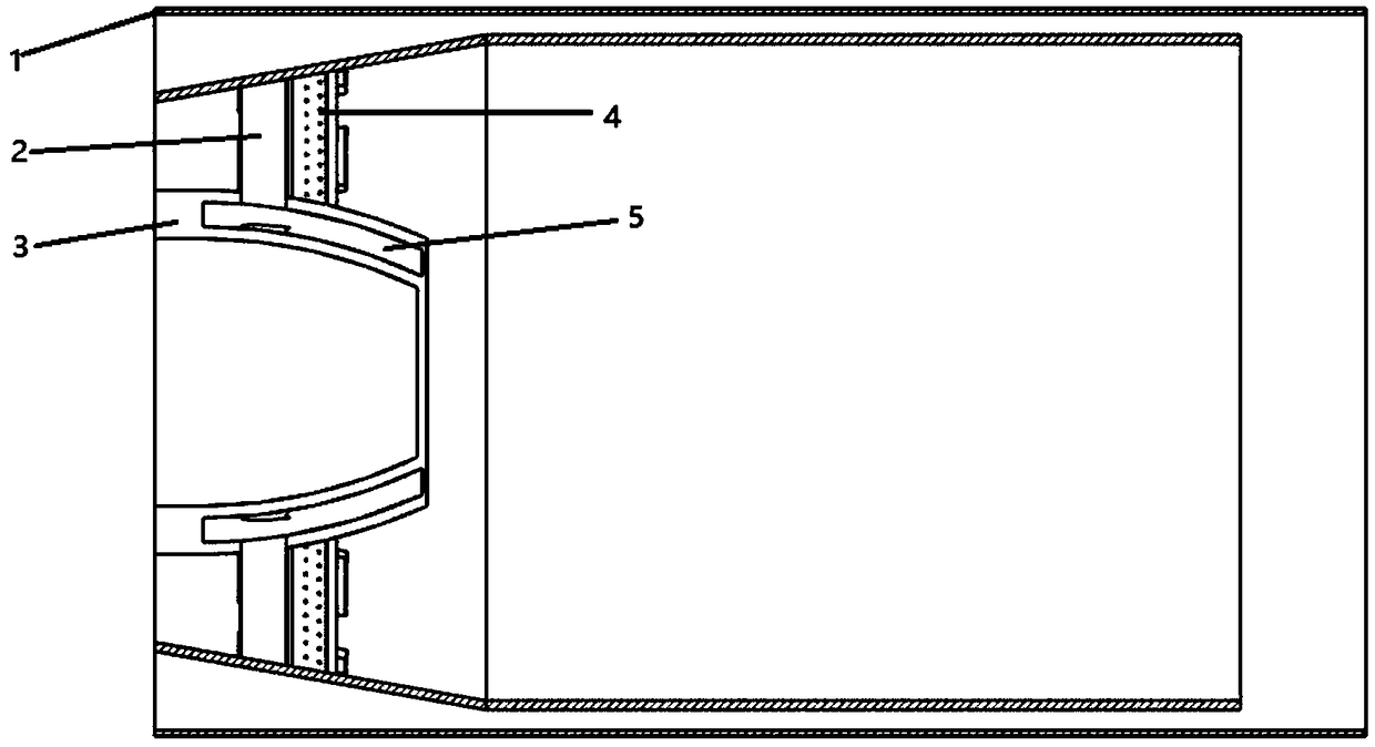 Integrated afterburner with double oil circuits and truncated central cone structure