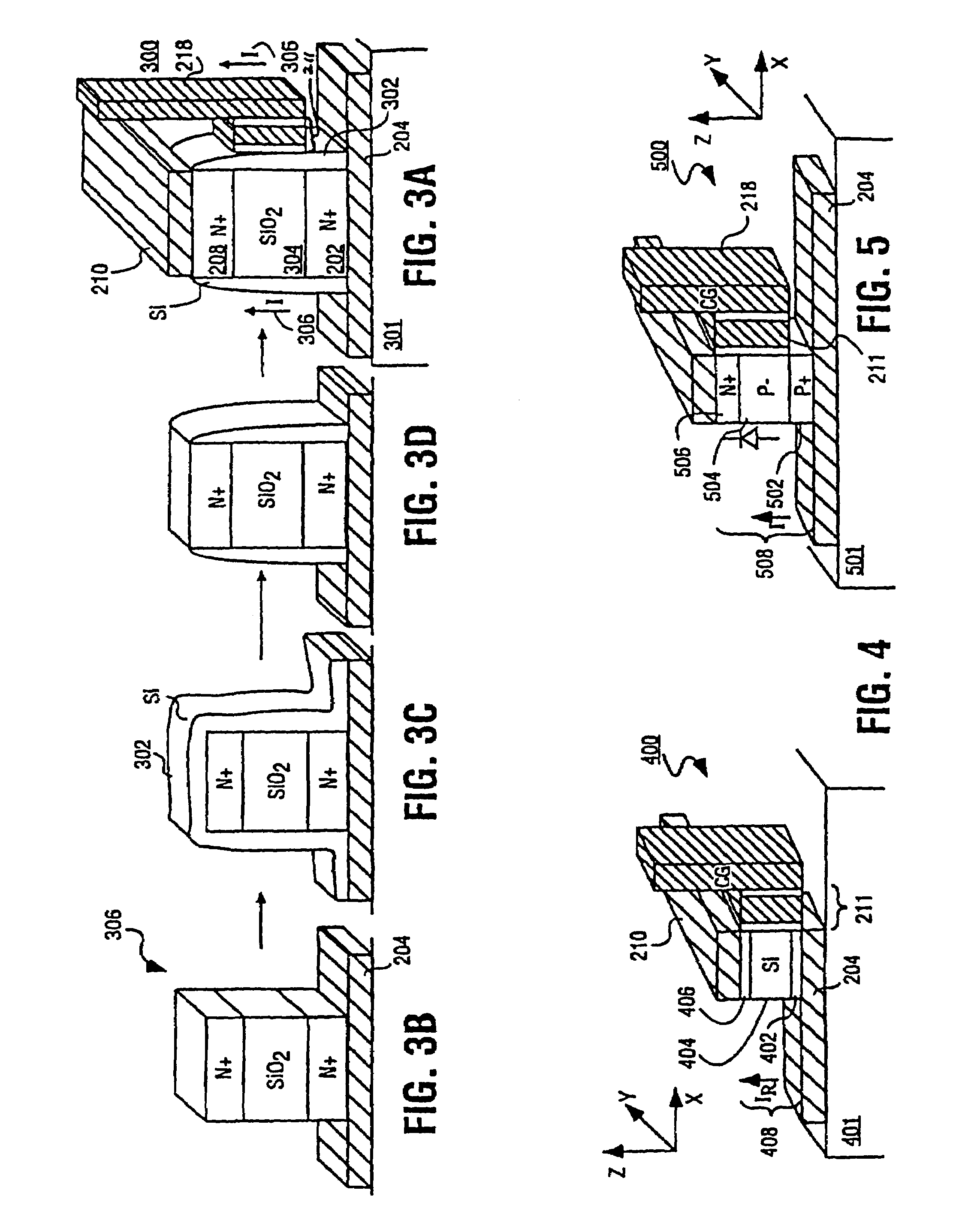 Rail stack array of charge storage devices and method of making same