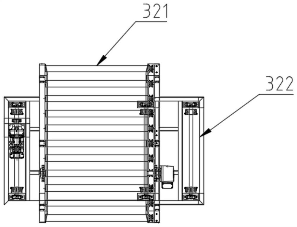 An intelligent conveying system for an intelligent spinning production line