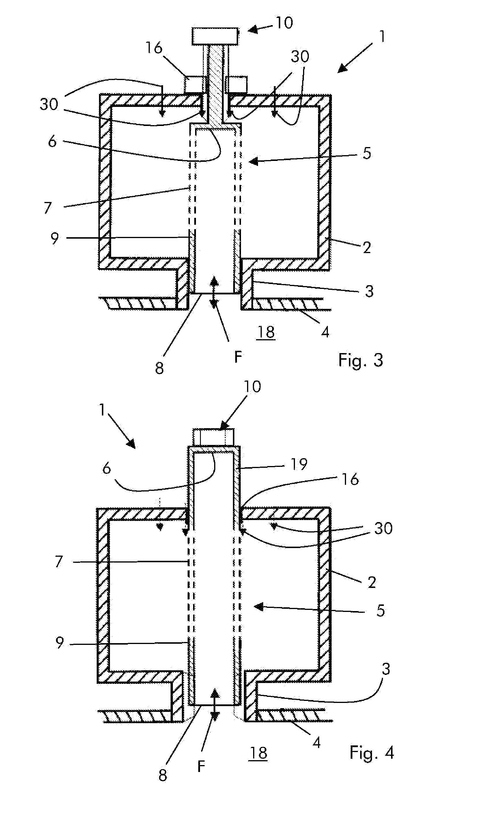 Helmholtz damper and method for regulating the resonance frequency of a helmholtz damper