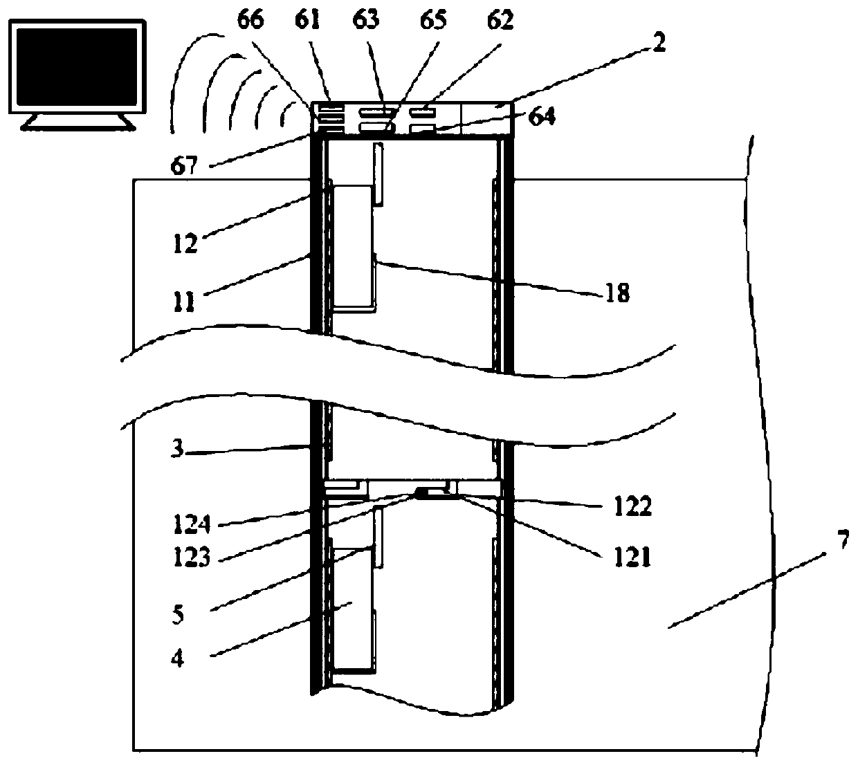 A device and method for measuring lateral deflection curves in construction engineering