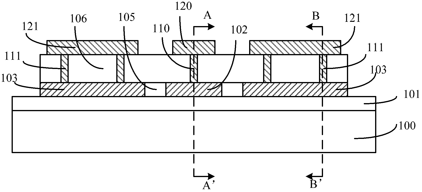 Detecting structure and detecting method for temperature coefficient of resistance (TCR)