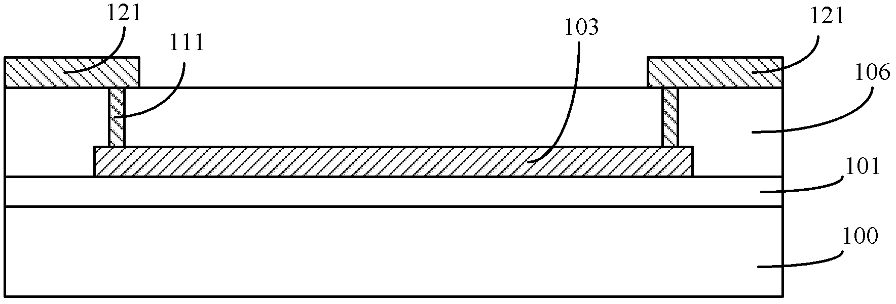 Detecting structure and detecting method for temperature coefficient of resistance (TCR)