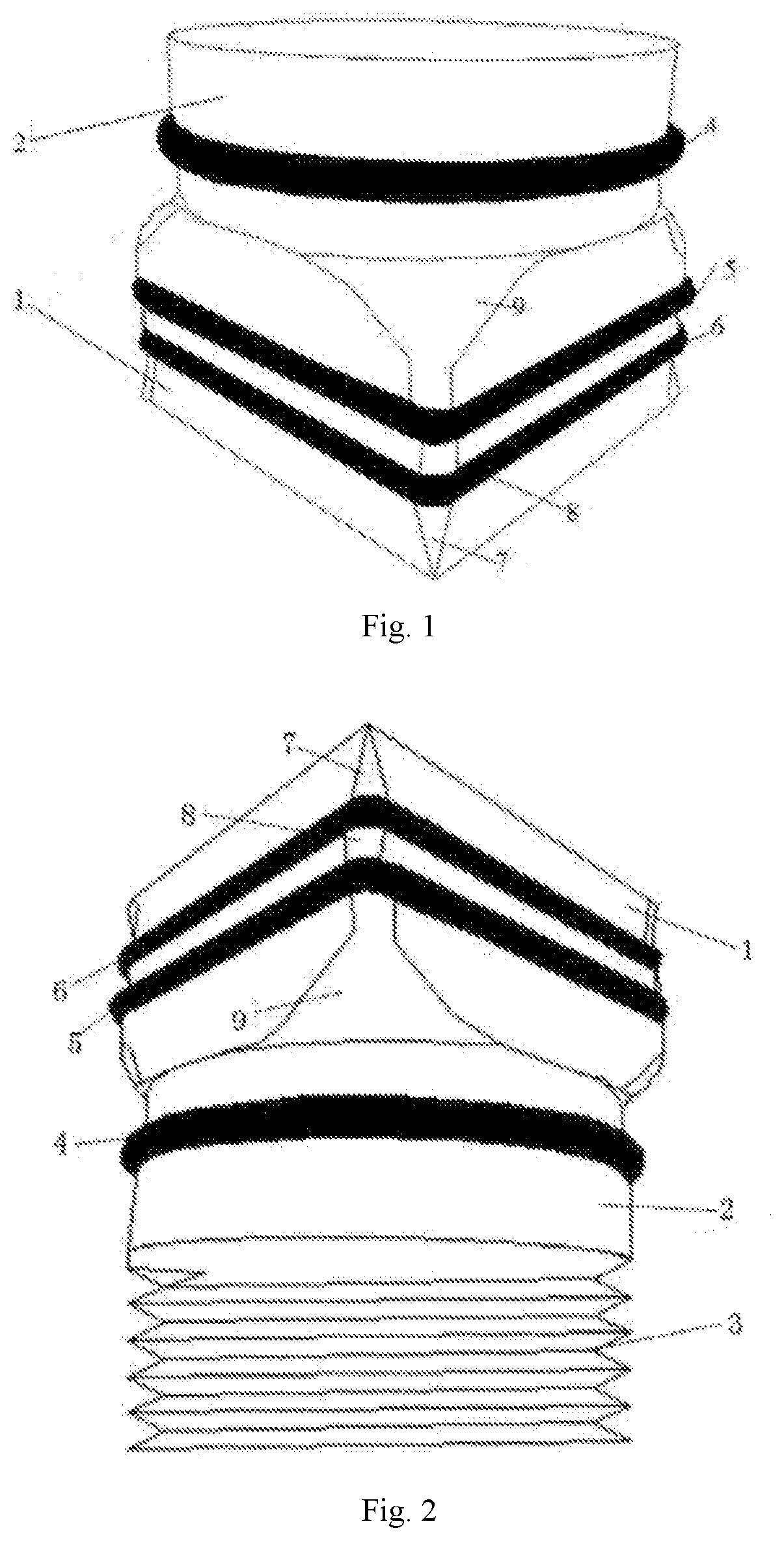 Sealing pressing head for conventional triaxial test of cuboid rocks with pre-existing fissures, and test method