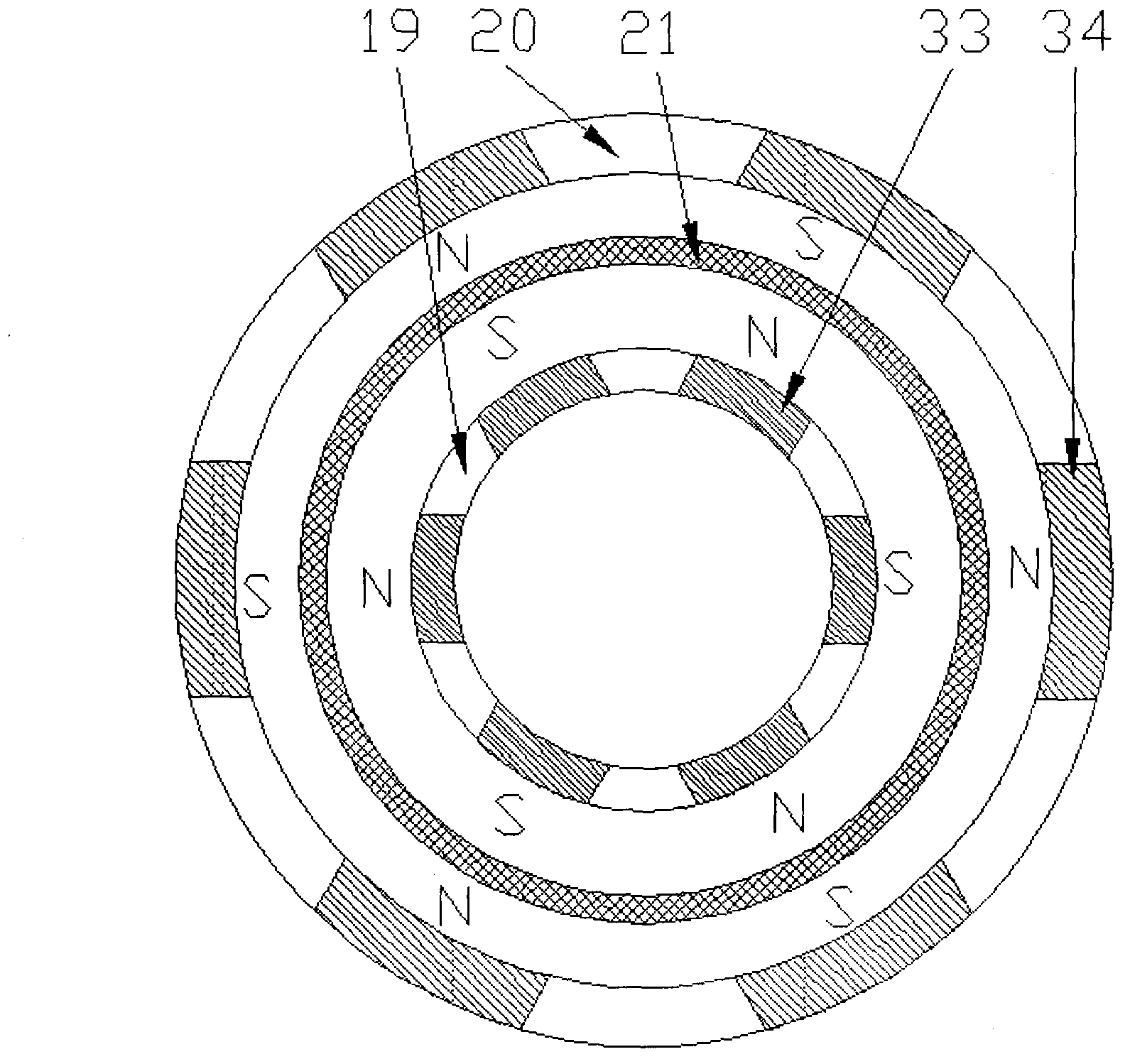 Drive control mechanism of permanent magnetic and gear compound drive continuously variable transmission
