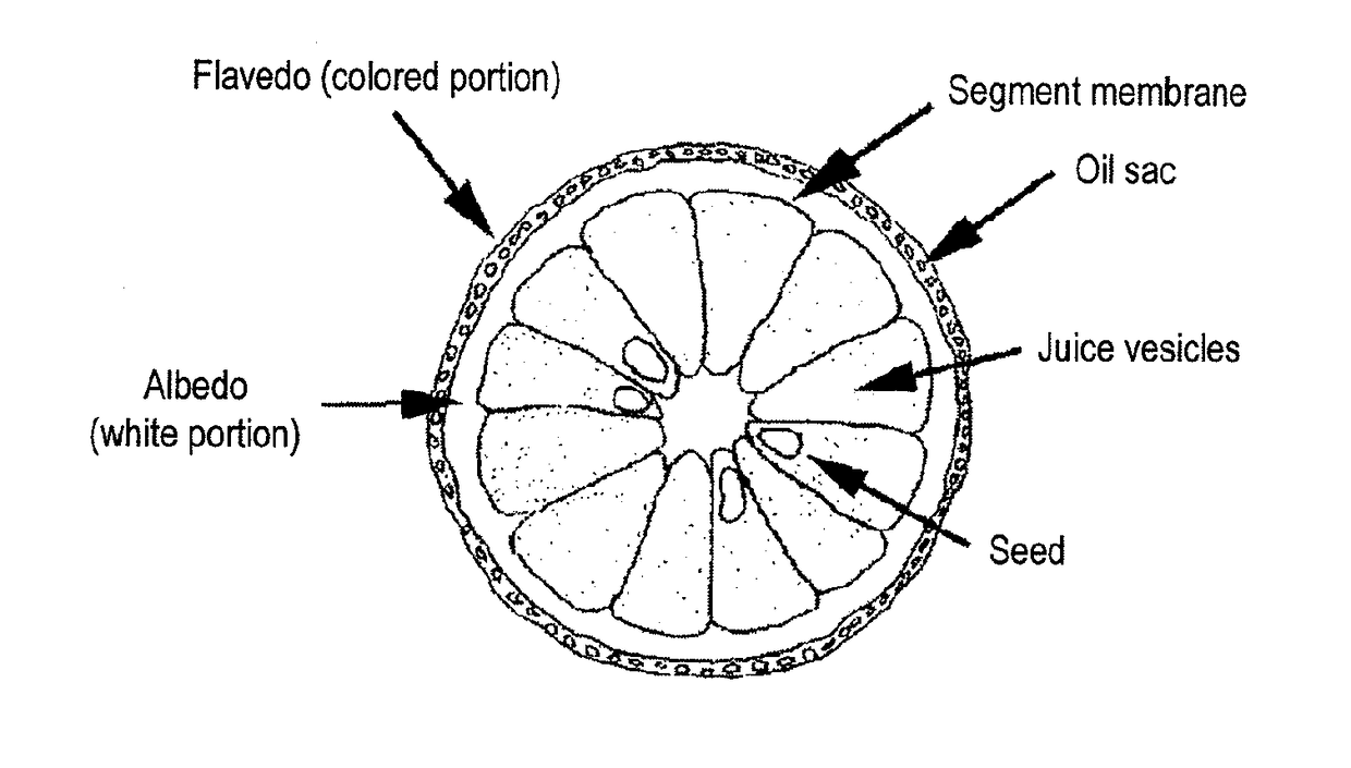 Liquid composition containing fruit essential oil