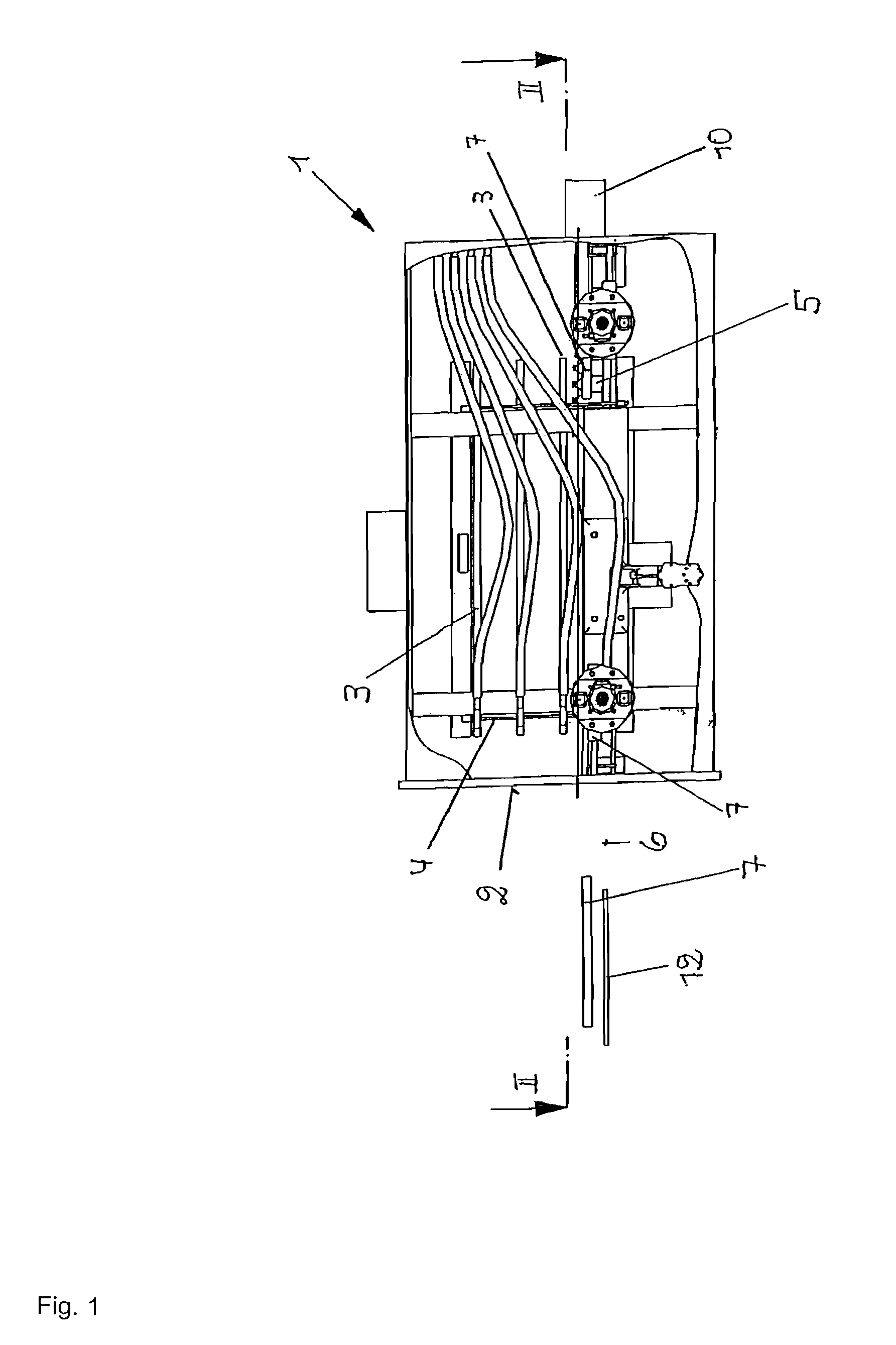 Device for loading and unloading a freeze drying system