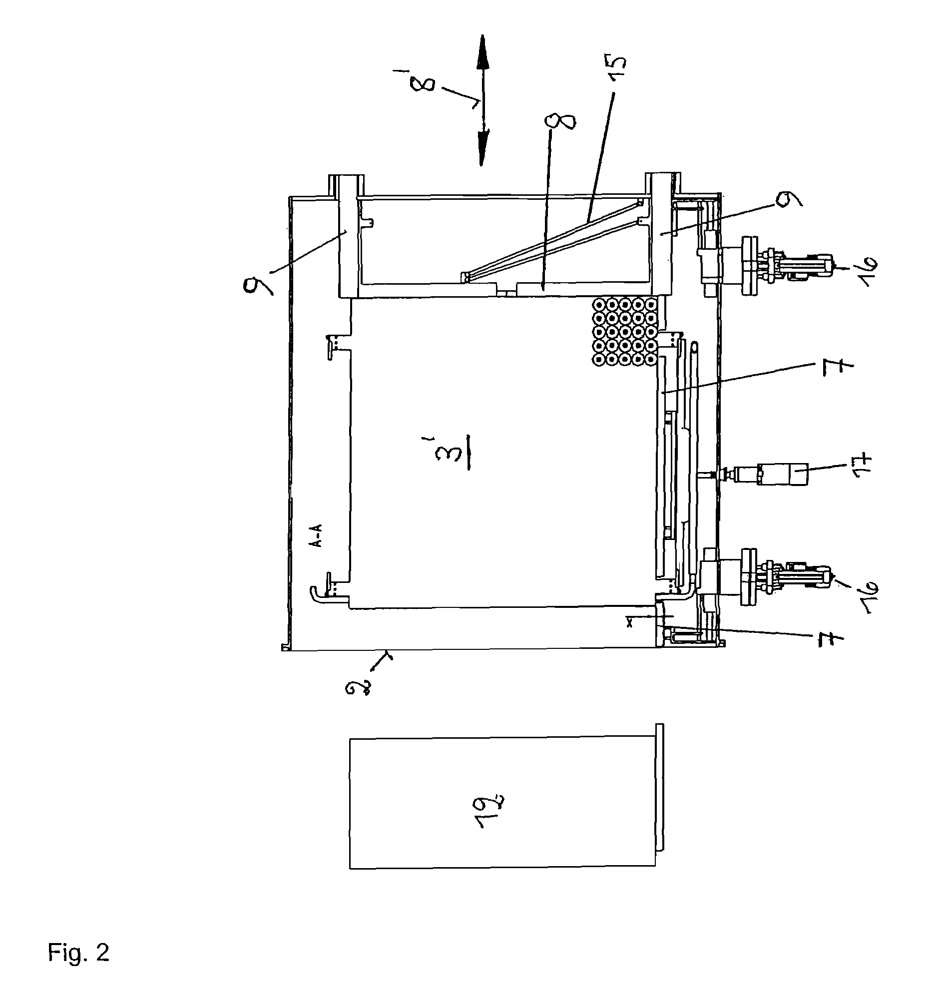 Device for loading and unloading a freeze drying system