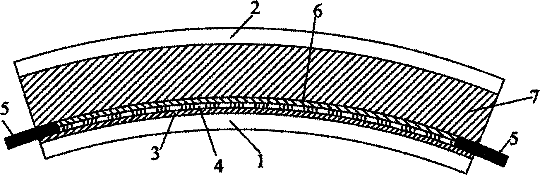 Compound functional sandwich glass containing metal nano-structured conductive layer