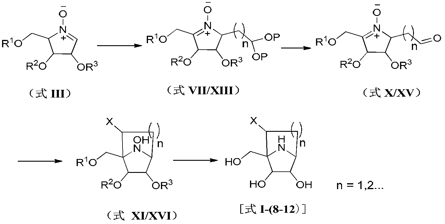 Polyhydroxy desmethyl tropane compounds and preparation method and use thereof