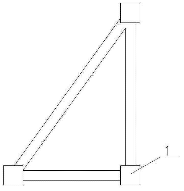 Three-tube communication tower