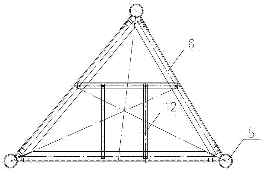 Three-tube communication tower