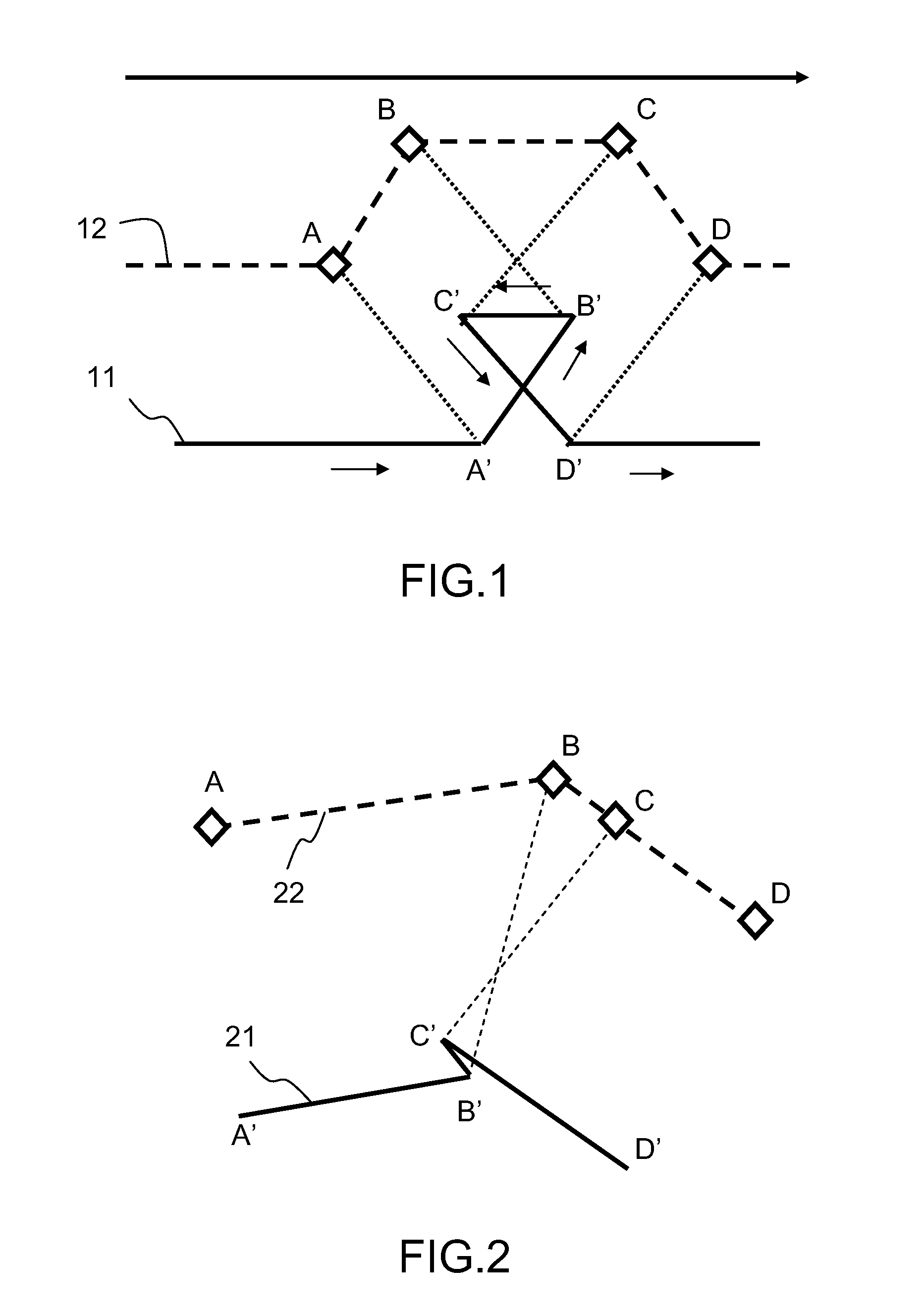 Method and device for calculating a path which is laterally offset with respect to a reference path
