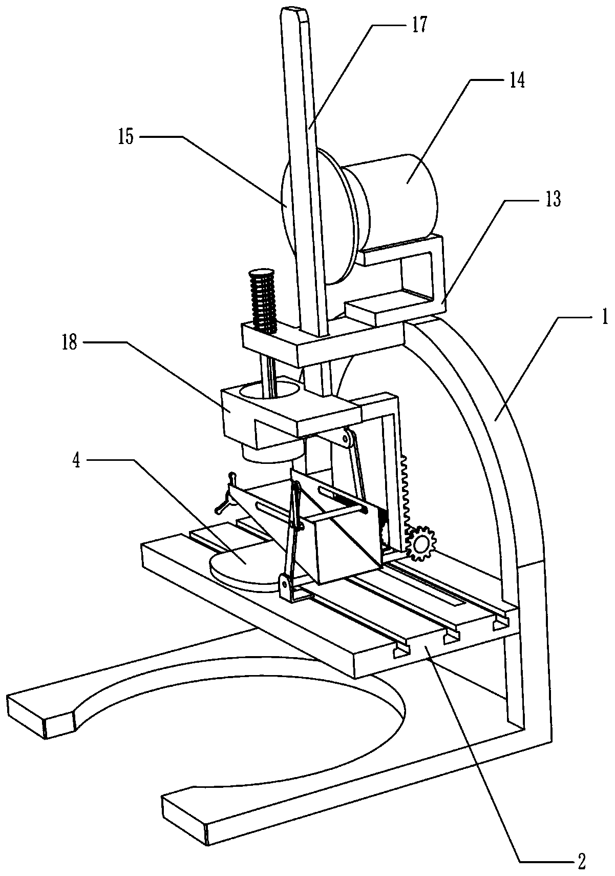 Circular rubber pad cutting device