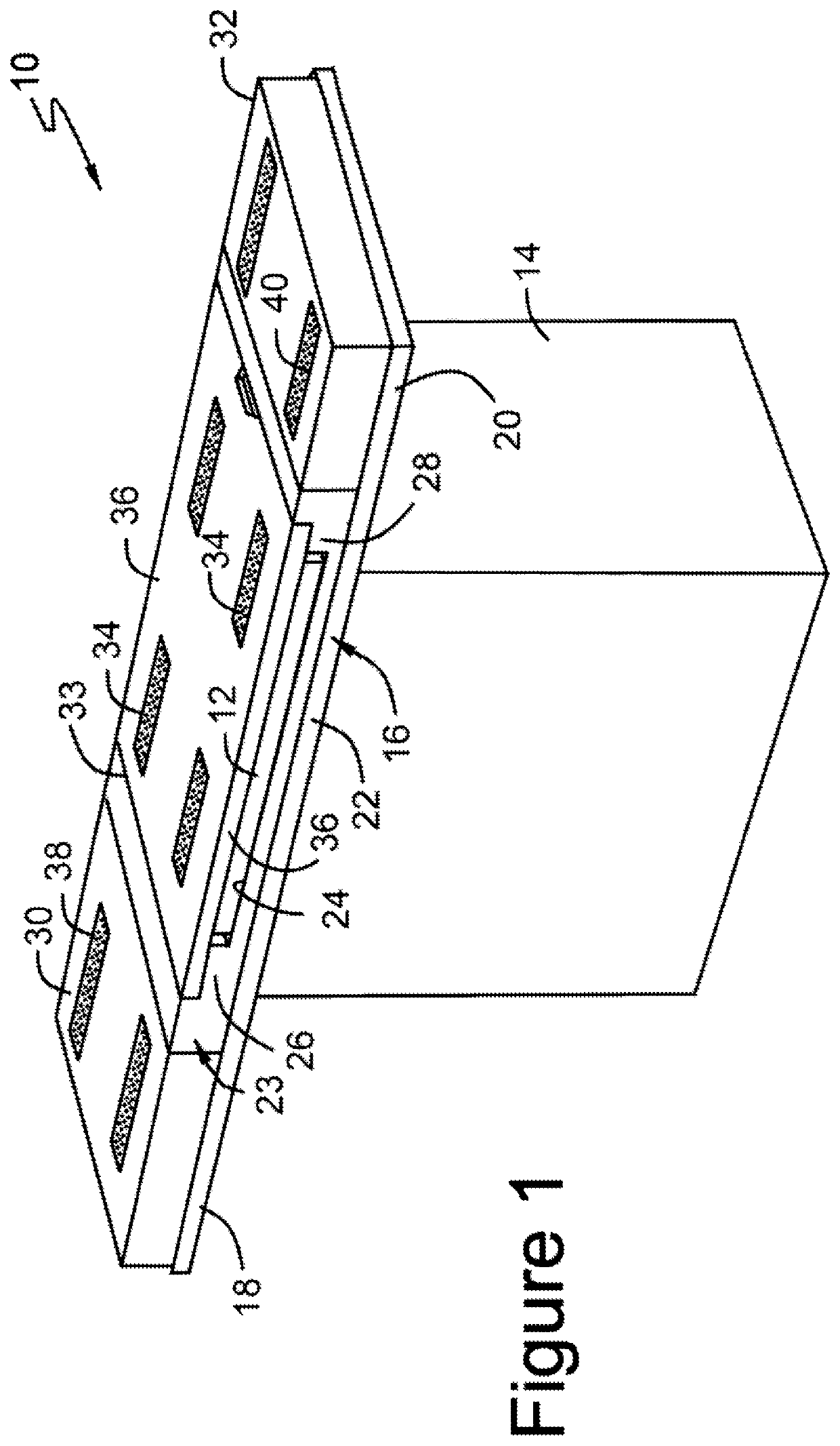 Surgical guidance system with low interference metal support structure