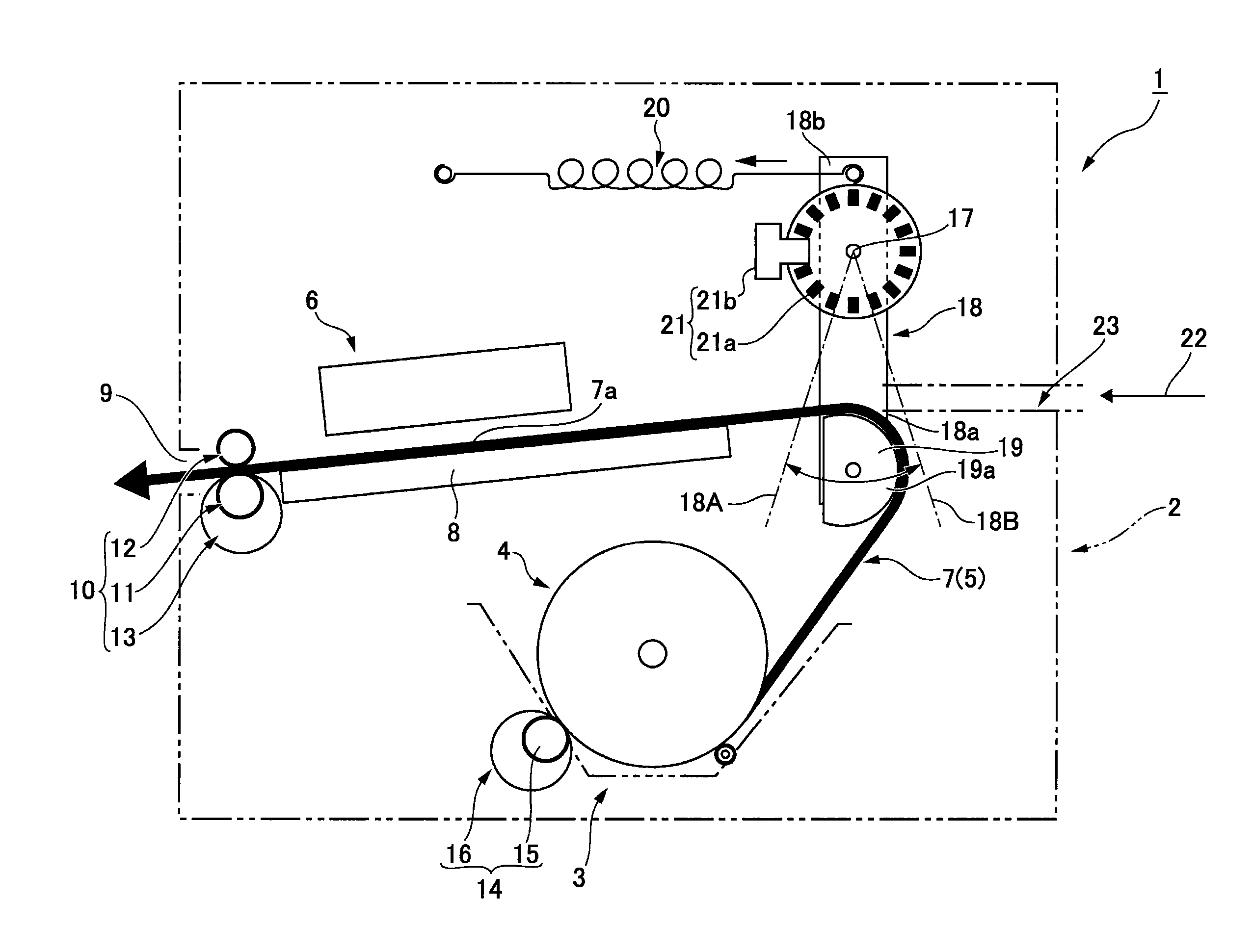 Printer with mechanism for controlling recording medium tension