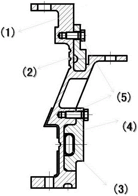 Coordinated assembly method of a separation device with three butt joints