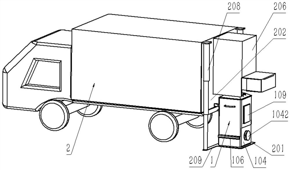 A domestic garbage collection and transportation equipment suitable for residential areas