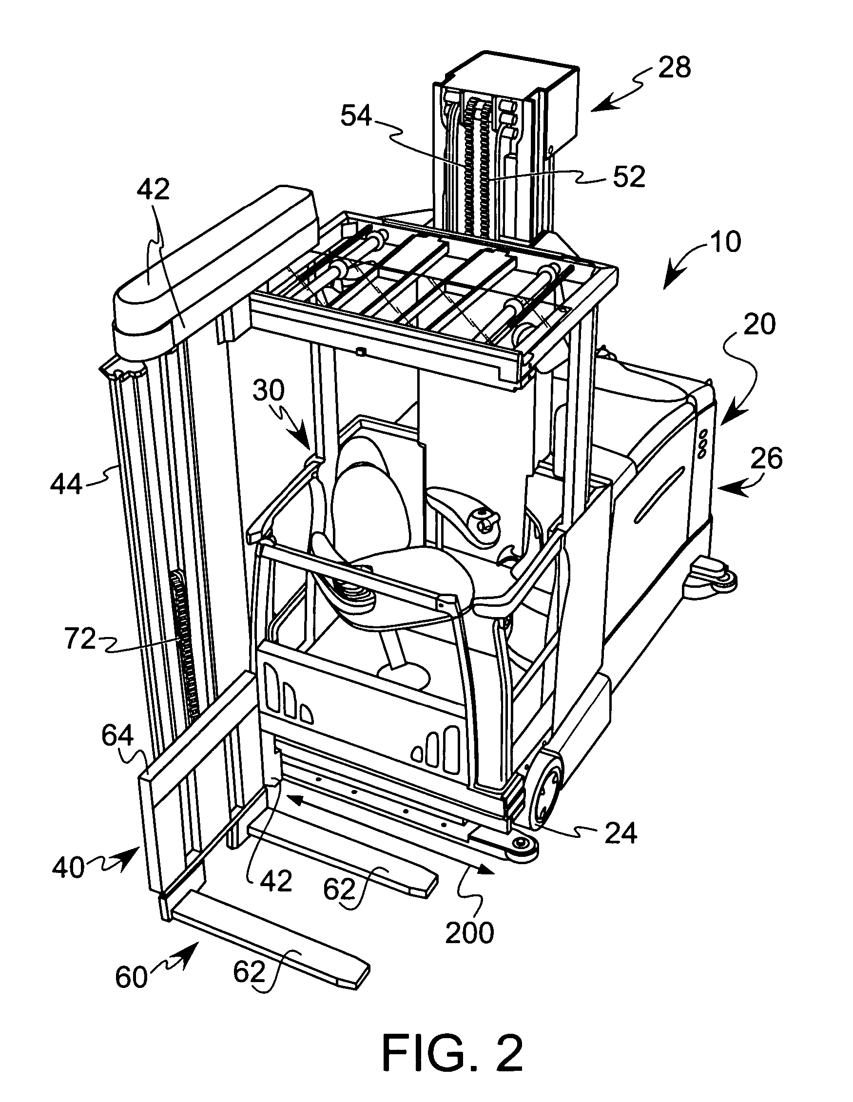 Electronically controlled valve for a materials handling vehicle