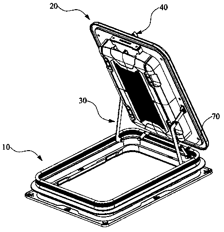 An open safety top window