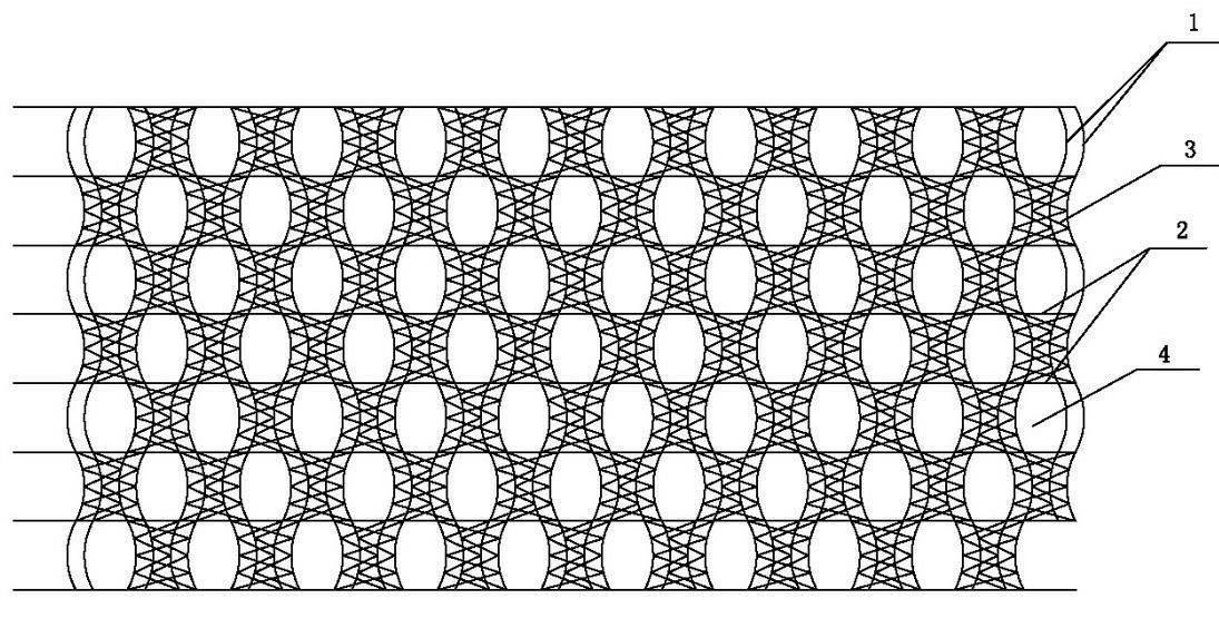 Warp-knitted fishnet capable of shielding microwave